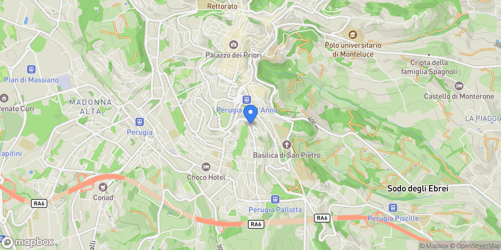 Map showing Umbria, Rancolfo, Umbria, Italy.