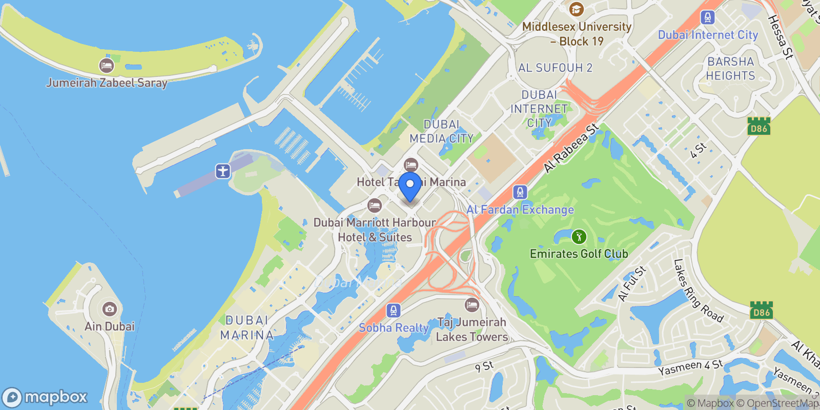 Map showing Dubai, Mag 218, Dubai, Dubai, United Arab Emirates.