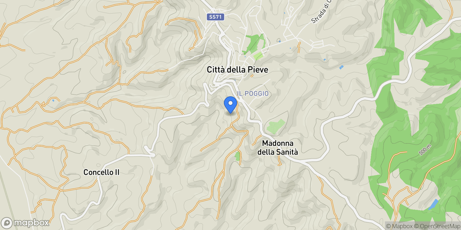 Map showing Umbria, Umbria, Italy.