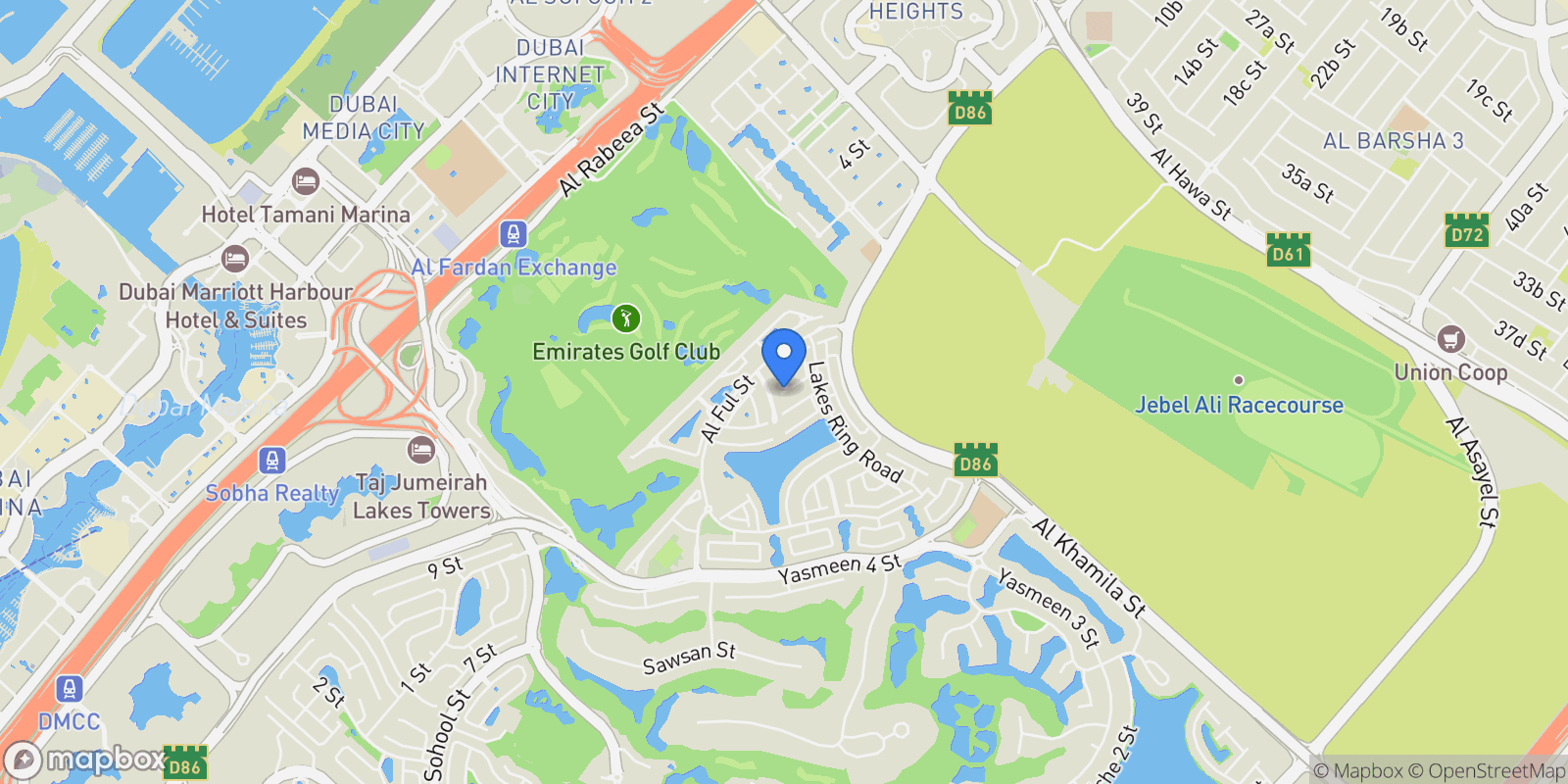 Map showing Dubai, Maeen, Dubai, Dubai, United Arab Emirates.