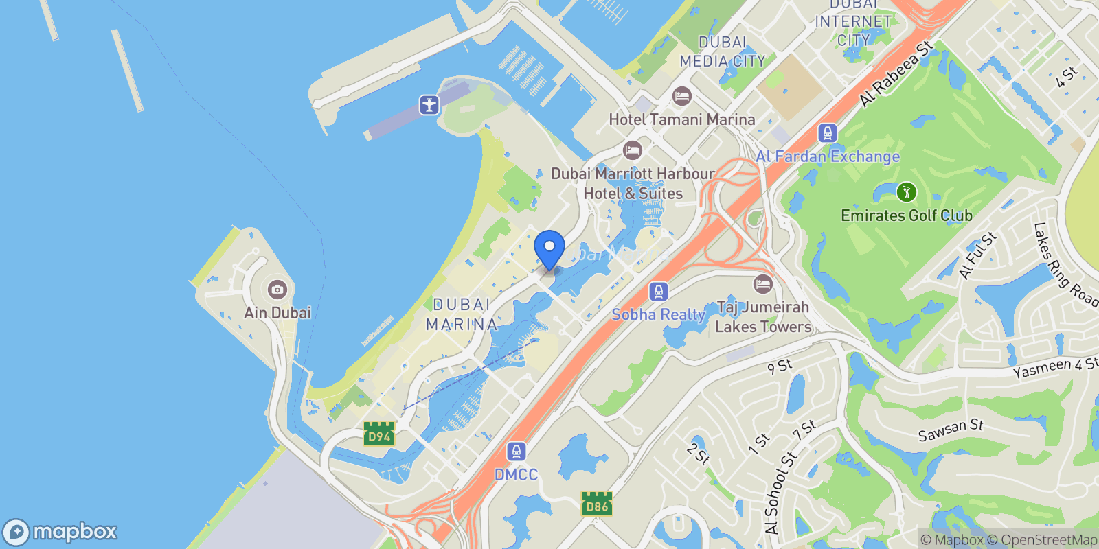 Map showing Dubai, LIV Residence, Dubai, Dubai, United Arab Emirates.
