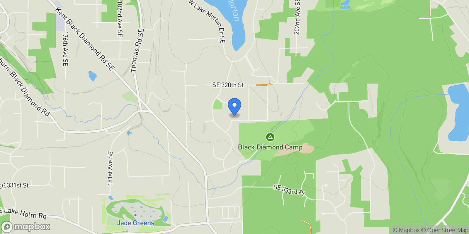 Map showing 19516 SE 324th Street, Kent, WA 98042, Kent, Washington, United States.
