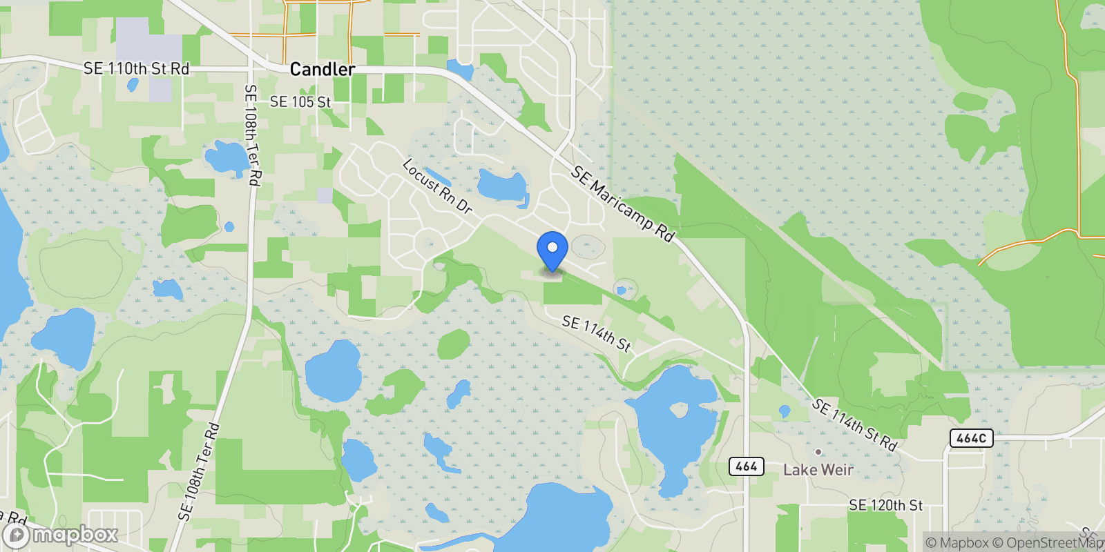 Map showing 28 LOCUST RUN, Ocala, Florida, United States.