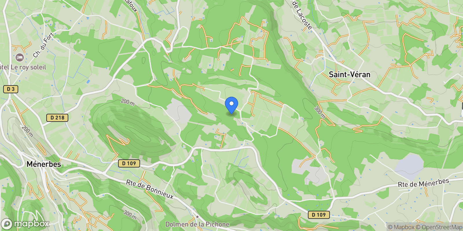 Map showing Ménerbes, Provence-Alpes-Côte d'Azur, France.