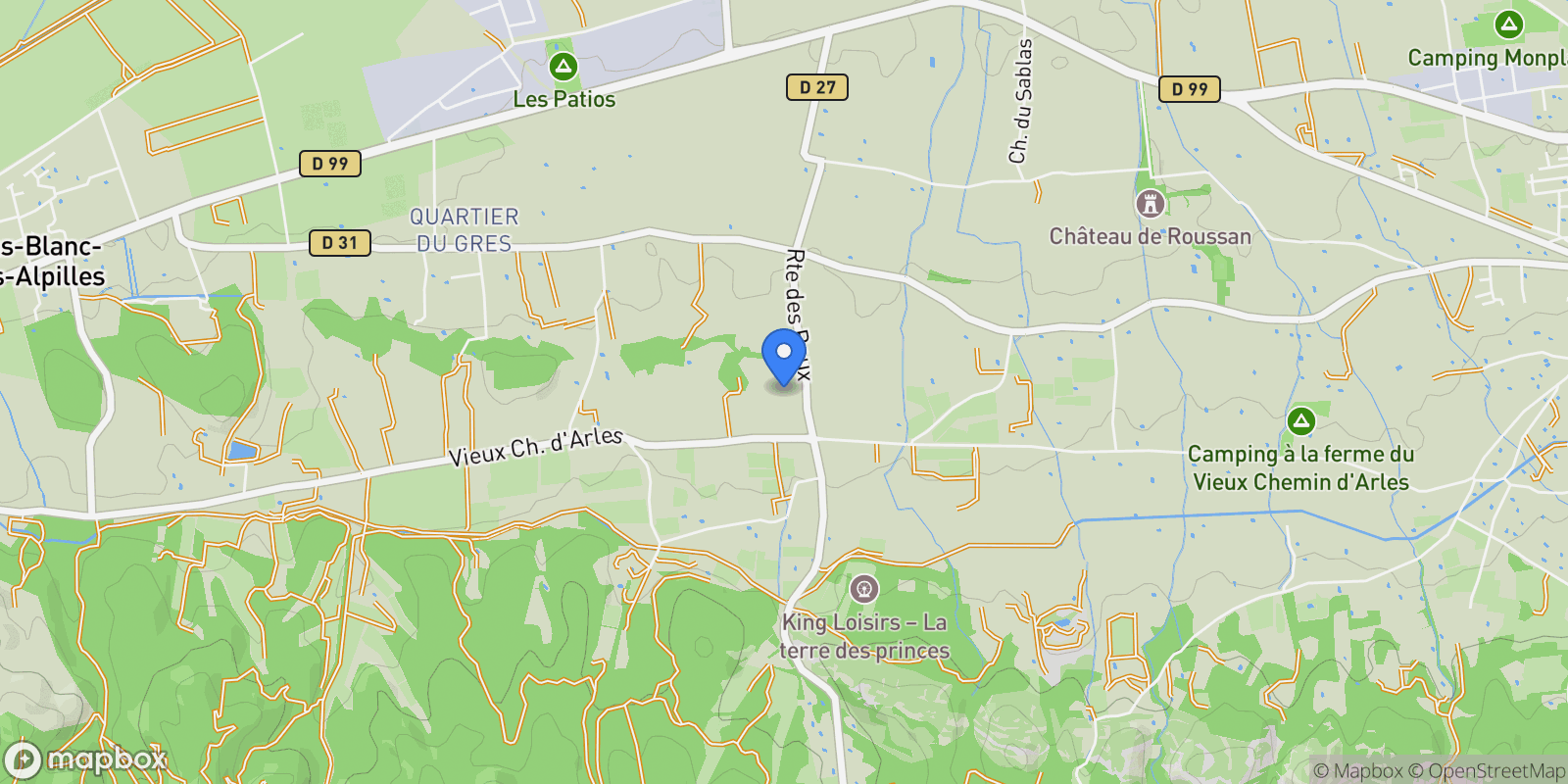 Map showing Saint-Rémy-de-Provence, Provence-Alpes-Côte d'Azur, France.