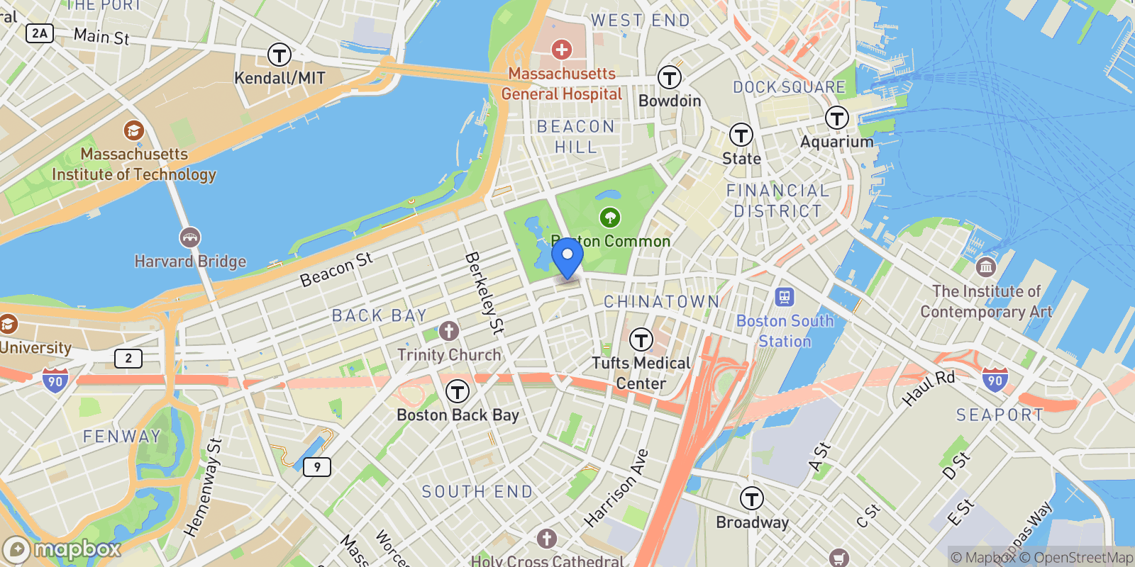 Map showing 220 Boylston St Unit 9017, Boston, MA 02116, Boston, Massachusetts, United States.