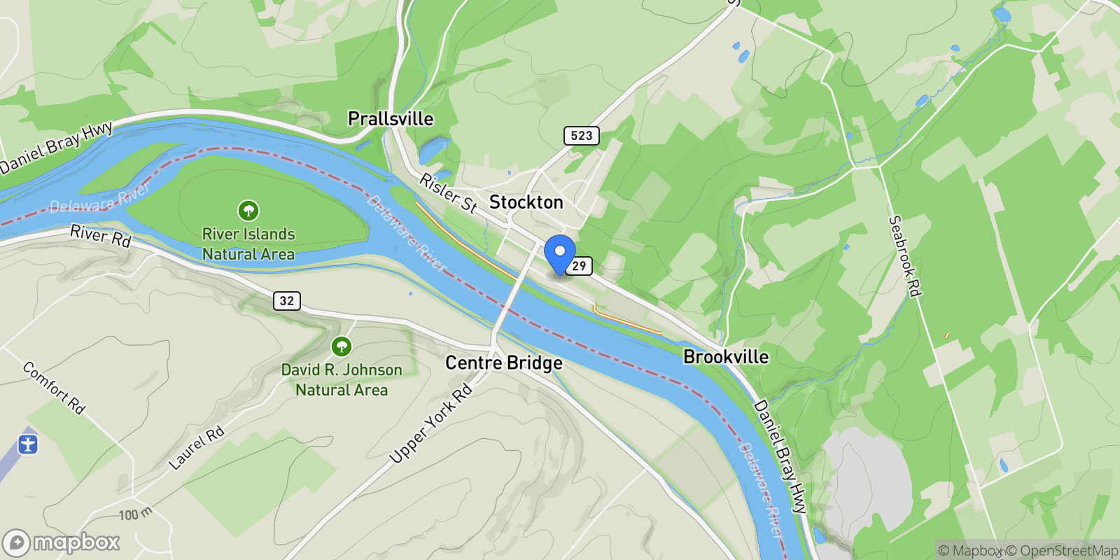 Map showing 9 Mill Street , Stockton, NJ 08559, Stockton, New Jersey, United States.