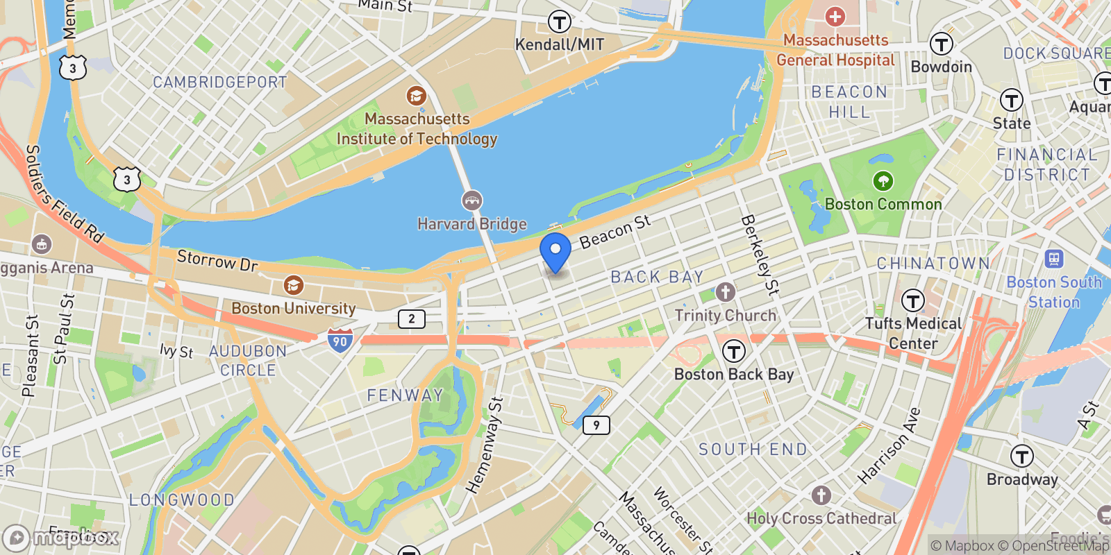 Map showing 352 Marlborough Street, Boston, MA 02115, Boston, Massachusetts, United States.