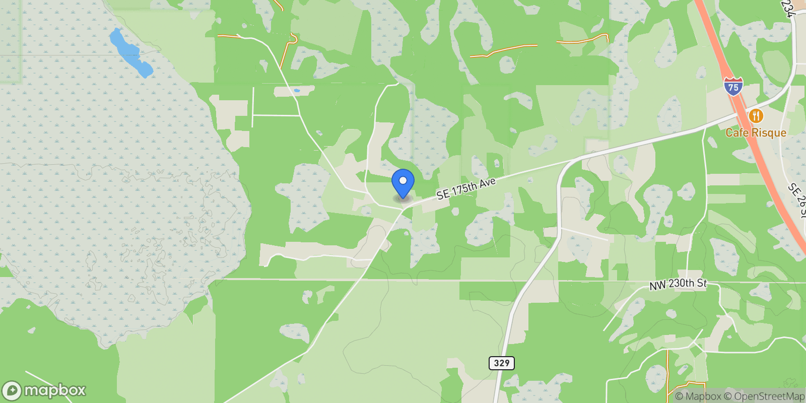 Map showing 106 SE 175TH AVENUE, Micanopy, Florida, United States.