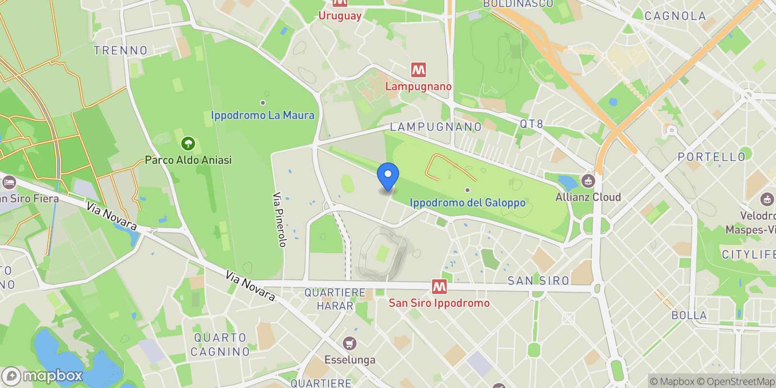 Map showing Via Fetonte, Lombardia, Milan, Lombardy, Italy.