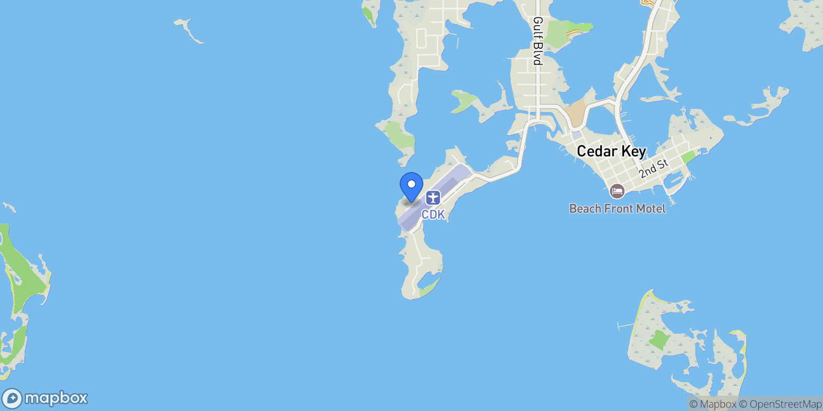 Map showing 16951 SW 133RD STREET, Cedar Key, Florida, United States.