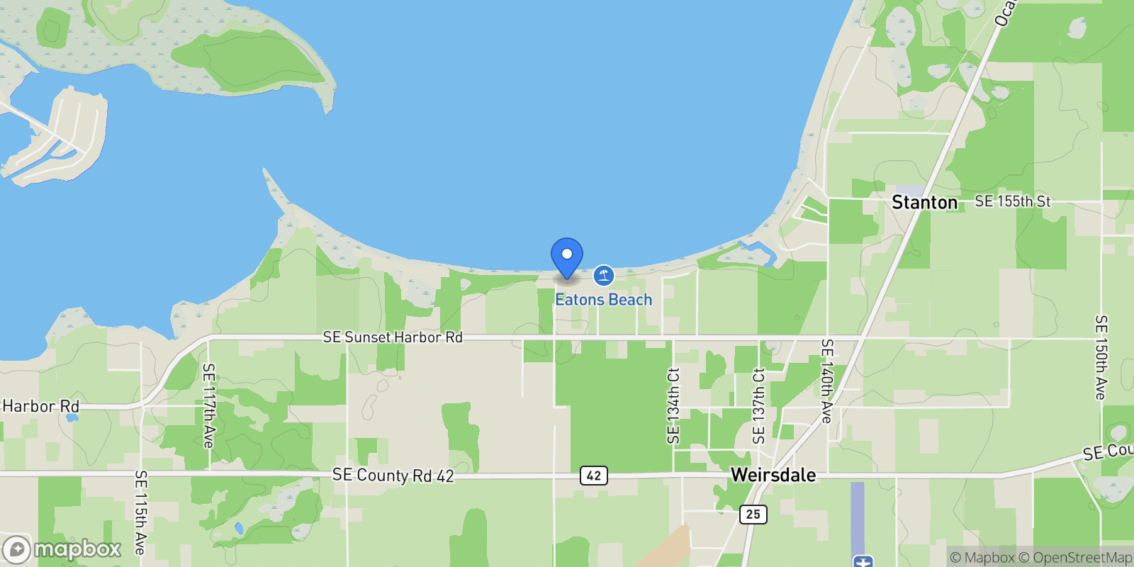 Map showing 13041 SE 158TH LANE, Weirsdale, Florida, United States.