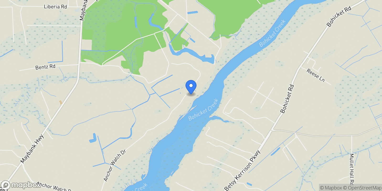 Map showing 2847 Anchor Watch Drive, Wadmalaw Island, SC 29487, Wadmalaw Island, South Carolina, United States.