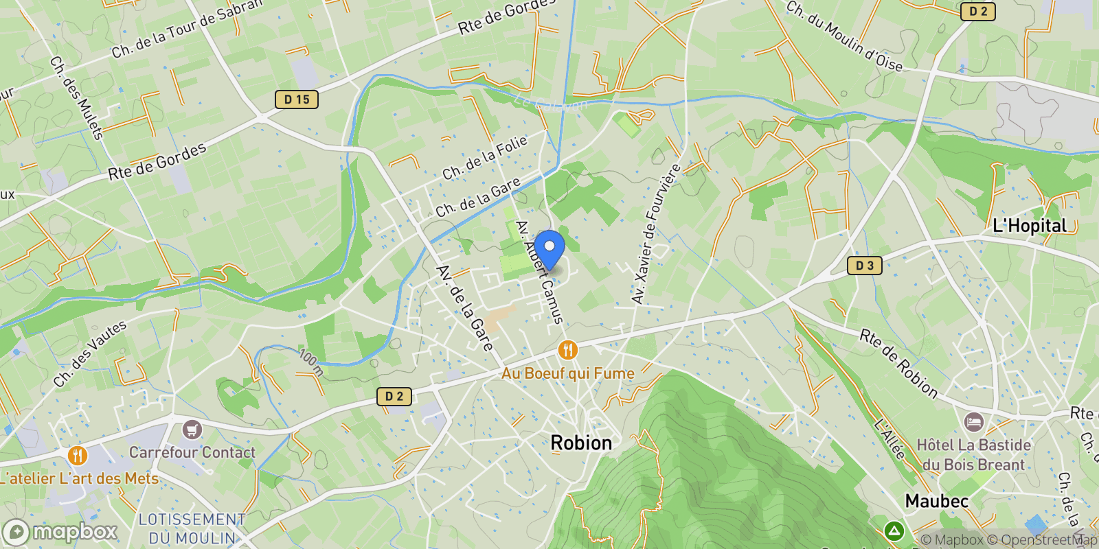 Map showing Robion, Provence-Alpes-Côte d'Azur, France.