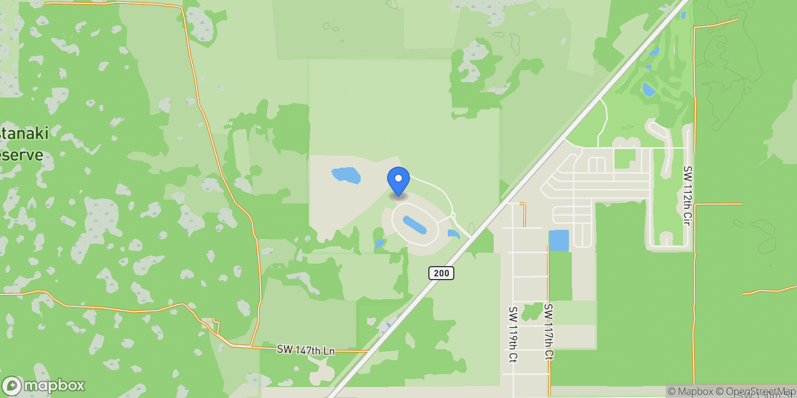 Map showing 12394 SW 140TH LOOP, Dunnellon, Florida, United States.