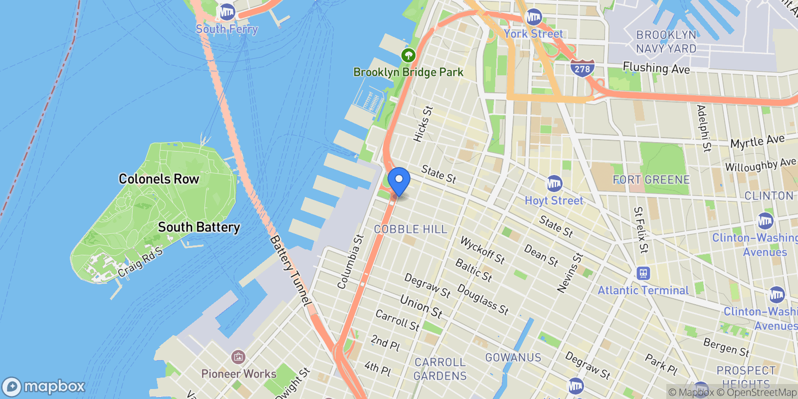 Map showing 78 Amity Street Unit 4A, New York City, NY 11201, New York, New York, United States.