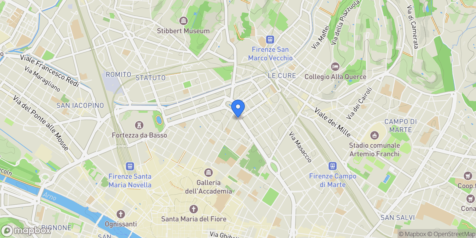 Map showing V. Alfonso la Marmora, Firenze FI, Italy, Florence, Tuscany, Italy.