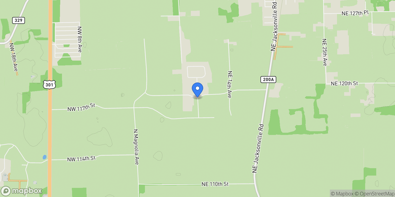 Map showing 12009 NE 8TH COURT, Ocala, Florida, United States.