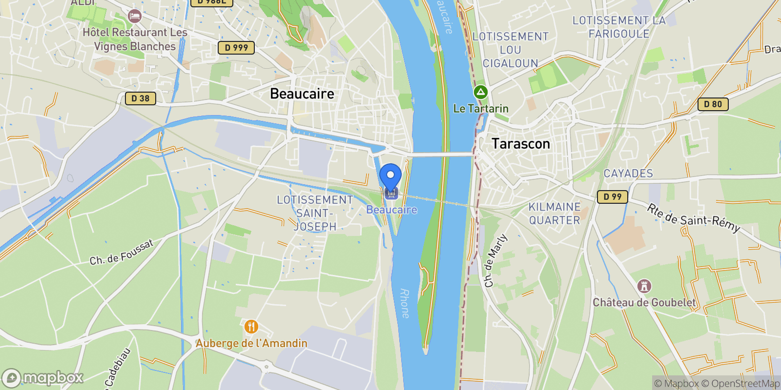 Map showing BEAUCAIRE, K 30300, Beaucaire, Occitanie, France.