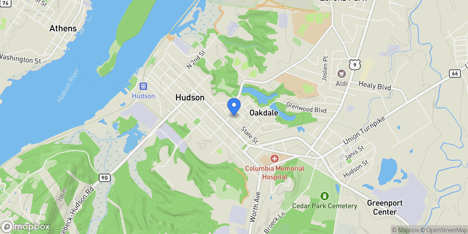 Map showing 508 Warren Street , Hudson, NY 12534, Hudson, New York, United States.