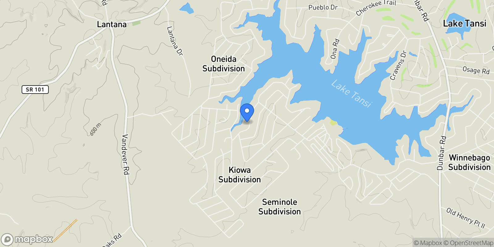 Map showing 9019 Cherokee Trl, Crossville, TN 38572, Crossville, Tennessee, United States.