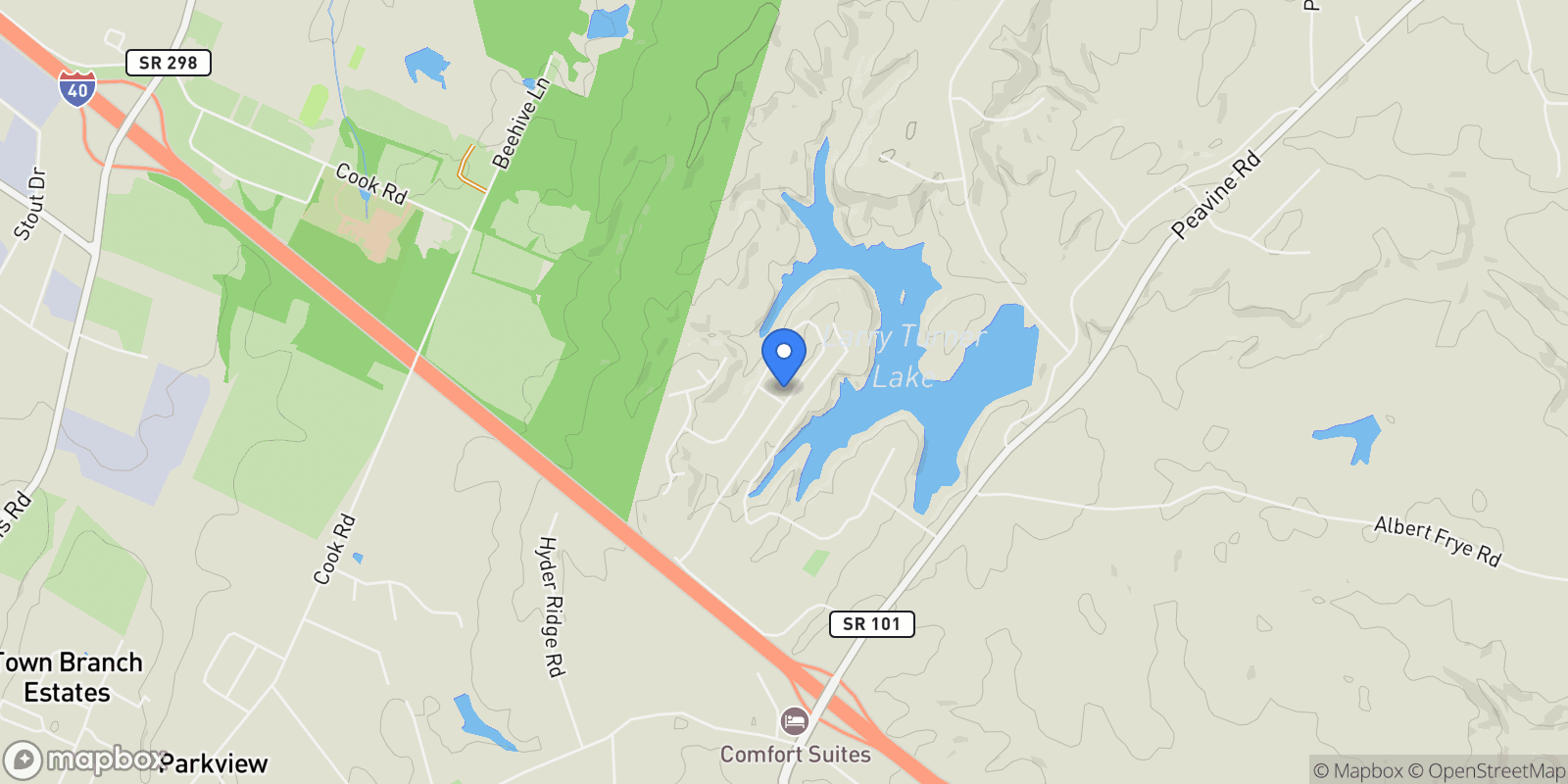 Map showing 519 Cumberland View Dr., Crossville, TN 38555, Crossville, Tennessee, United States.