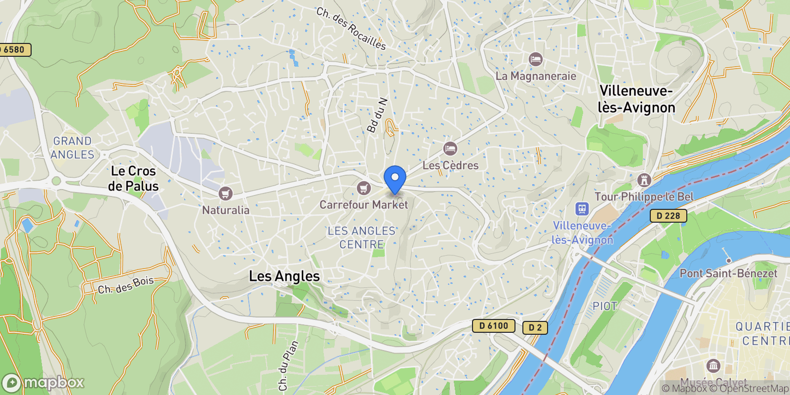 Map showing 24 Avenue Jules Ferry, Les Angles, Occitanie, France.
