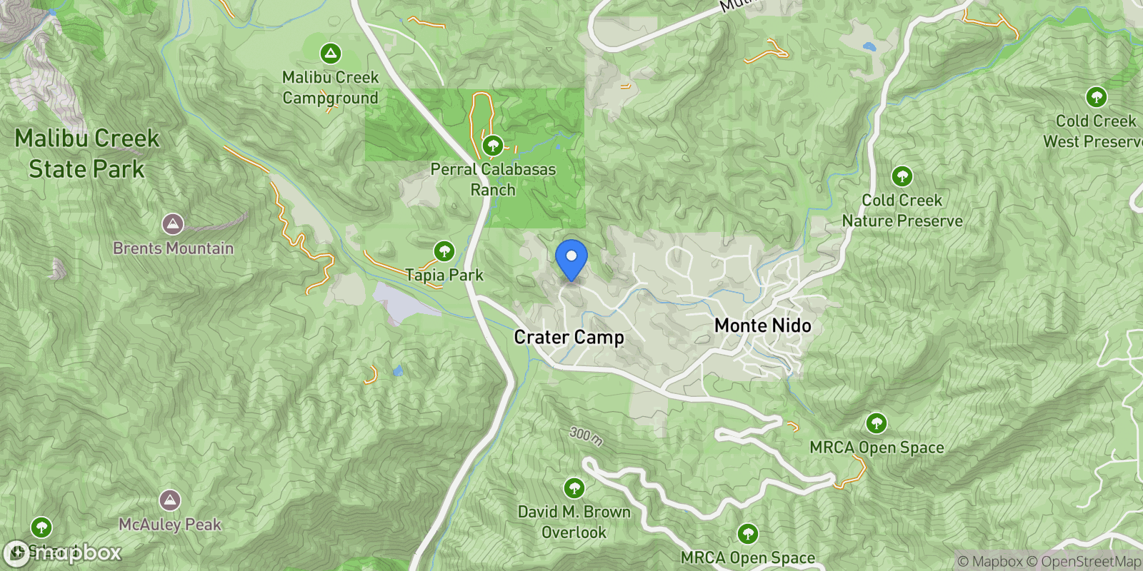 Map showing 730 Crater Camp Drive, Hidden Hills, California, United States.