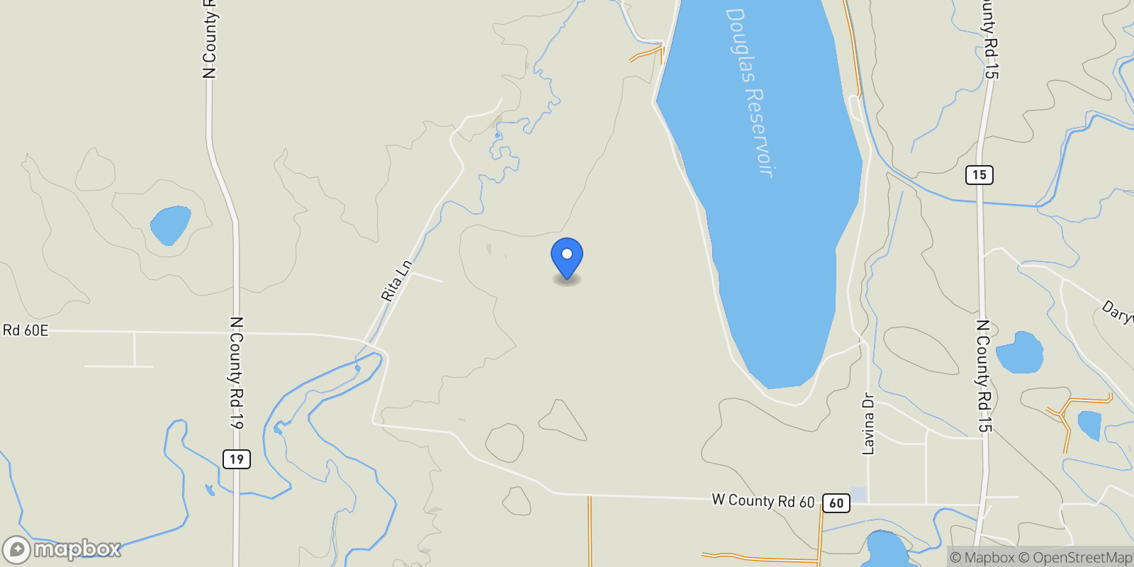 Map showing 7389 Douglass Lake Ranch Road, Fort Collins, CO, 80524, USA, Fort Collins, Colorado, United States.