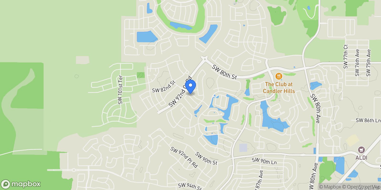 Map showing 8497 SW 93RD CIRCLE, Ocala, Florida, United States.