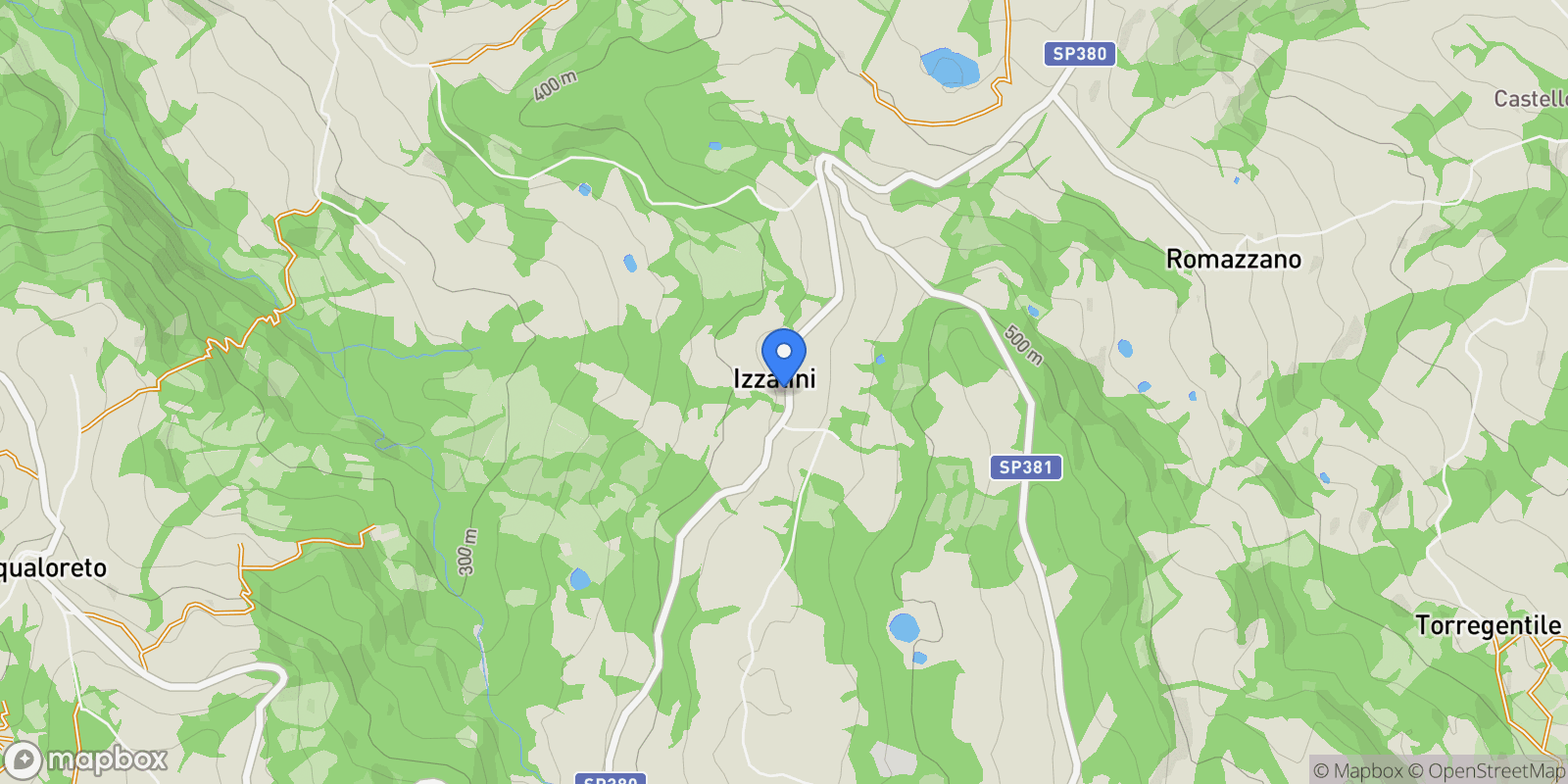 Map showing Todi Localita Izzalini, Izzalini, Umbria, Italy.