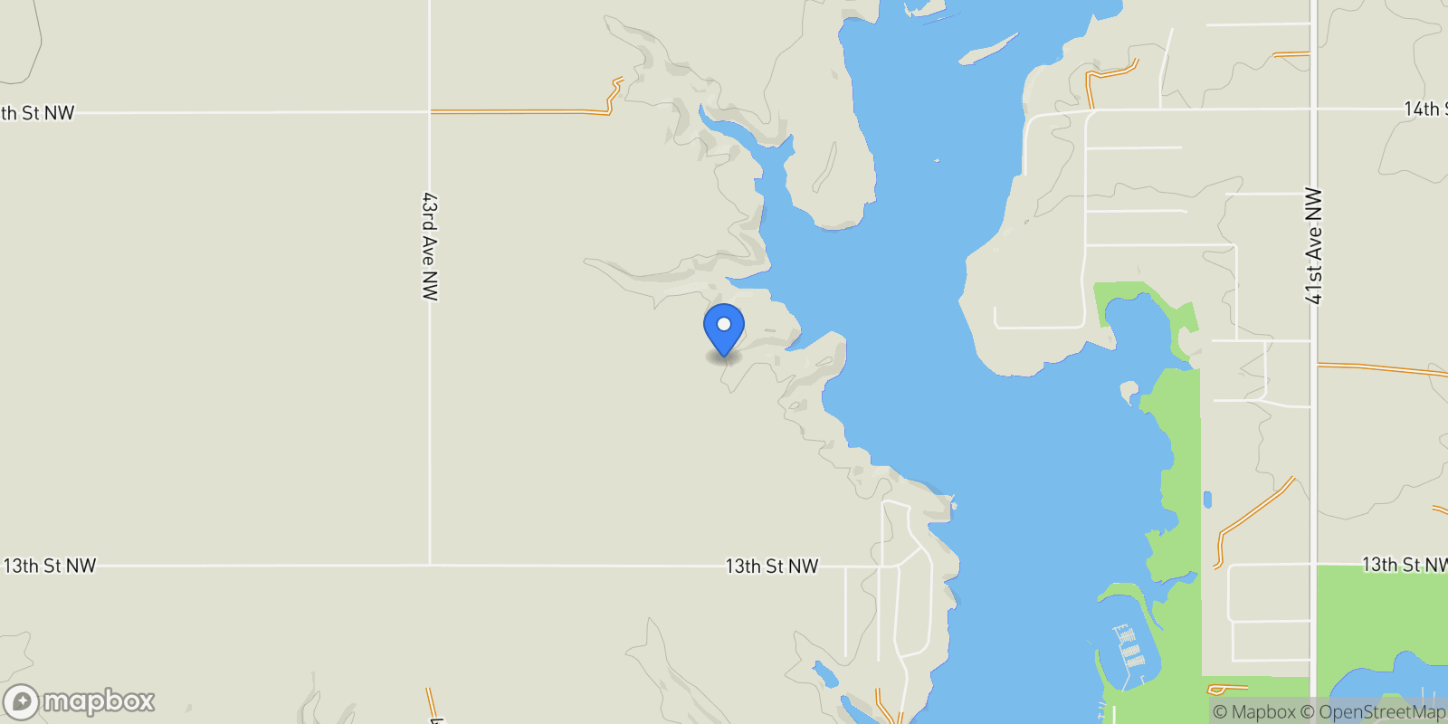 Map showing 1344 42k Ave, Garrison, ND 58540, Garrison, North Dakota, United States.