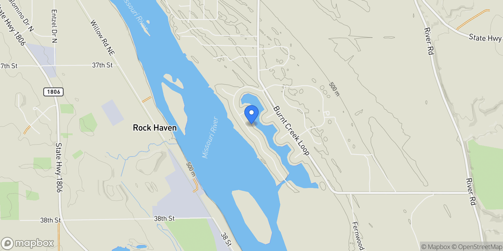 Map showing 6209 Misty Waters Drive, Bismarck, ND 58503, Bismarck, North Dakota, United States.