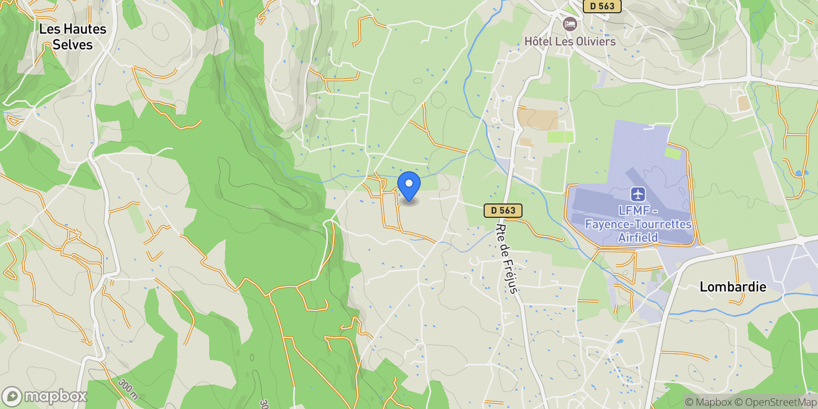 Map showing Fayence, Provence-Alpes-Côte d'Azur, France.