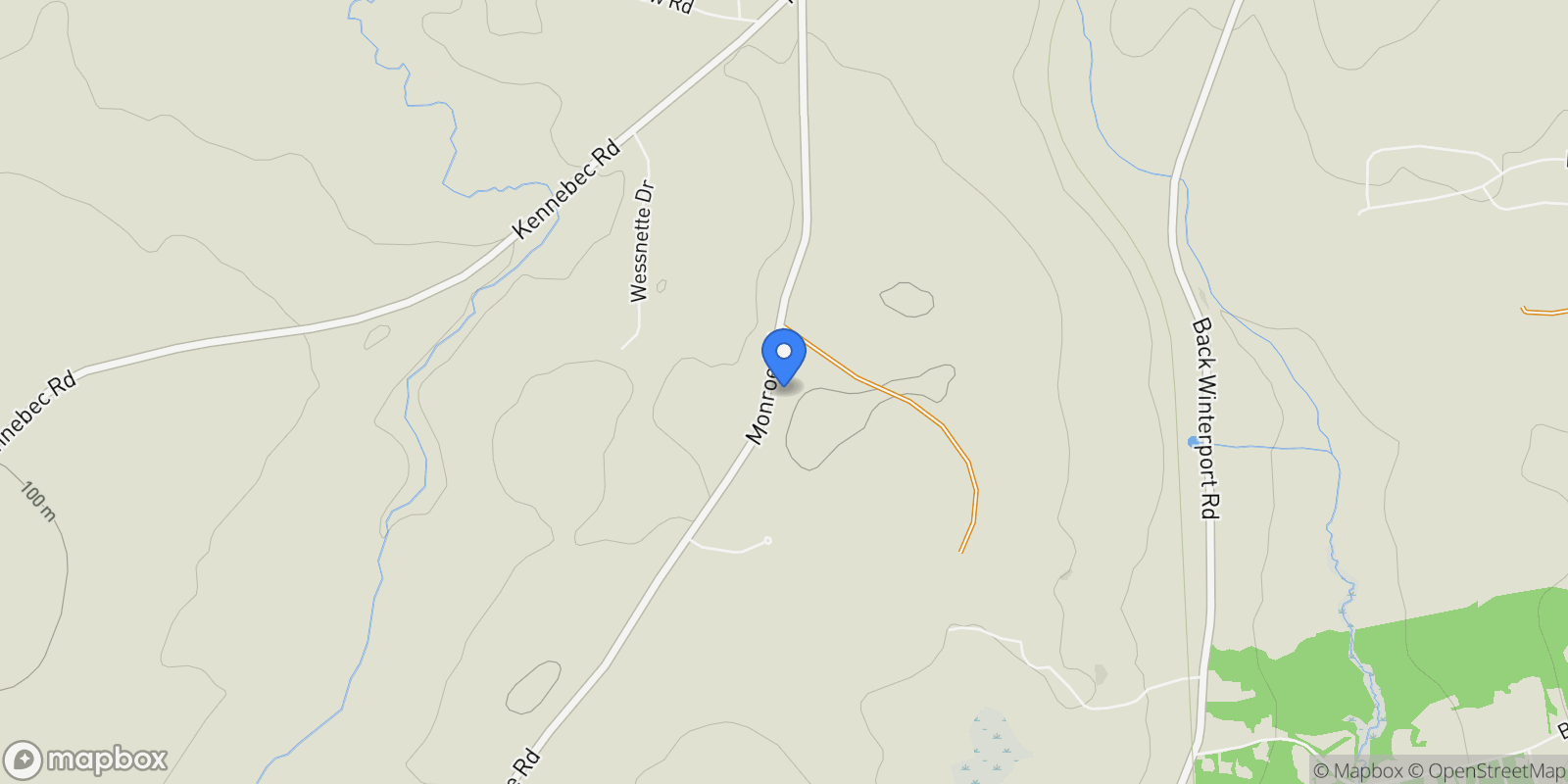 Map showing 179 Monroe Road, Hampden, ME 04444, Newburgh, Maine, United States.