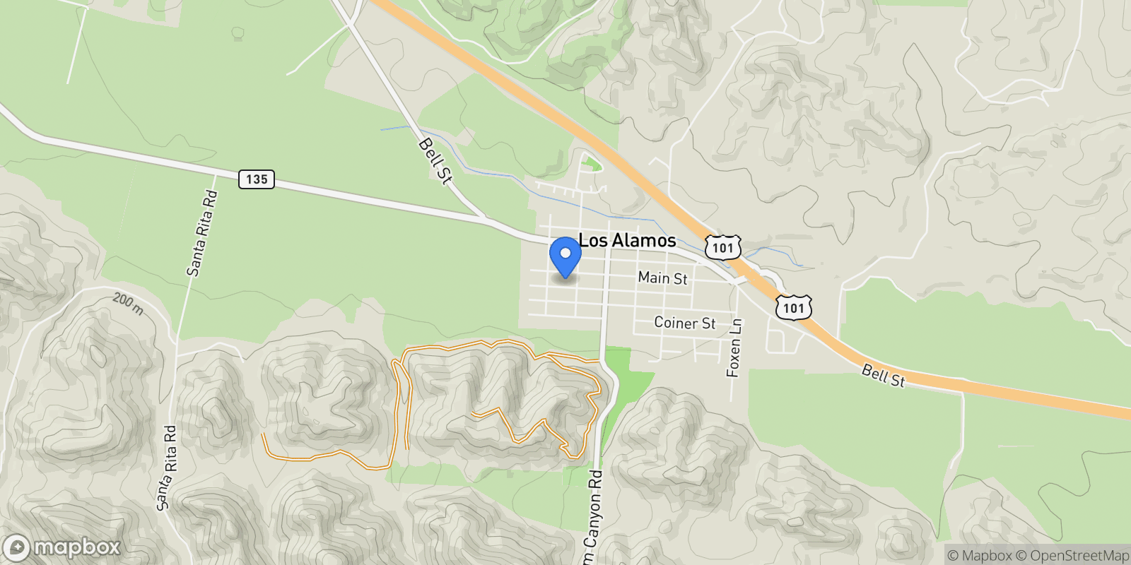 Map showing 265 Perkins Street, Los Alamos, CA 93440, Los Alamos, California, United States.