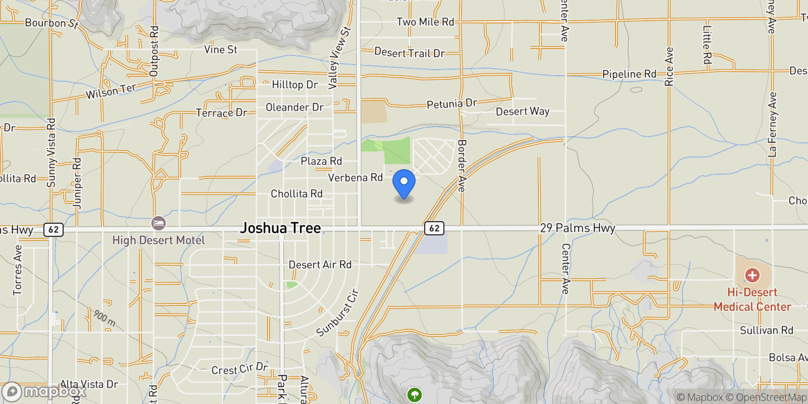 Map showing 66262 29 Palms Highway, Joshua Tree, CA 92252, Joshua Tree, California, United States.