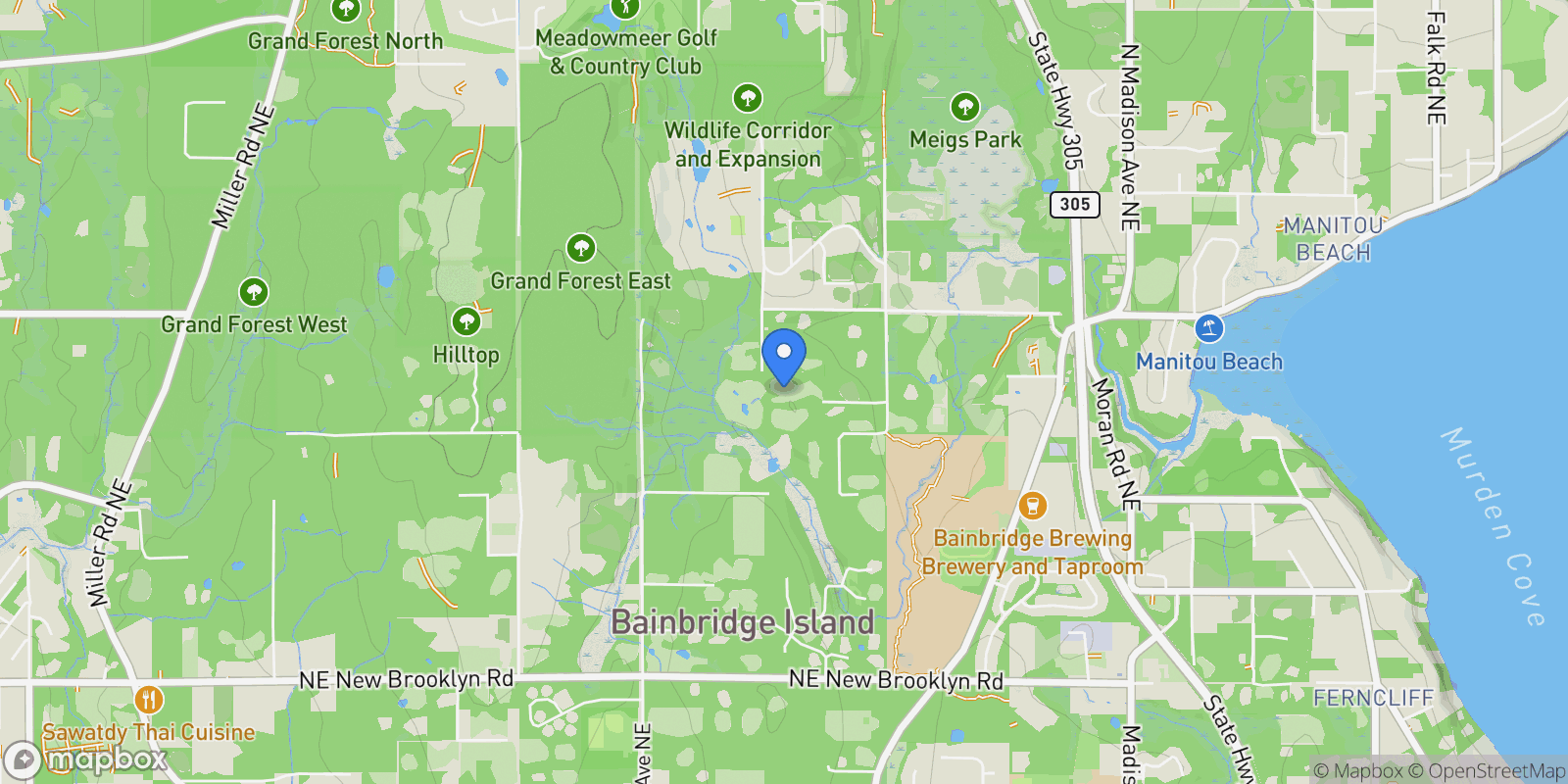 Map showing 9631 Summer Hill Lane NE , Bainbridge Island, WA 98110, Bainbridge Island, Washington, United States.