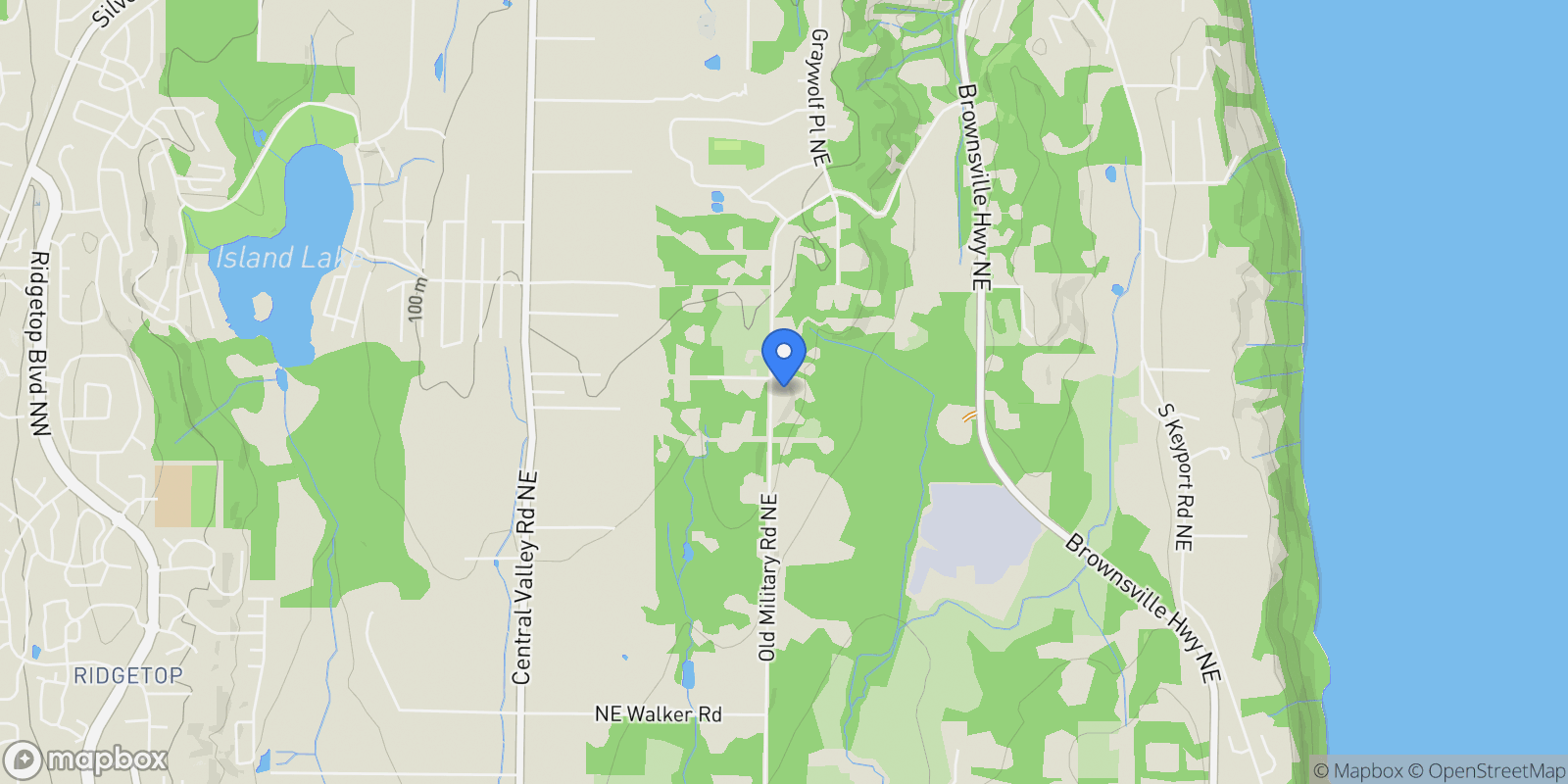 Map showing 12620 Old Military Rd , Poulsbo, WA 98370, Poulsbo, Washington, United States.