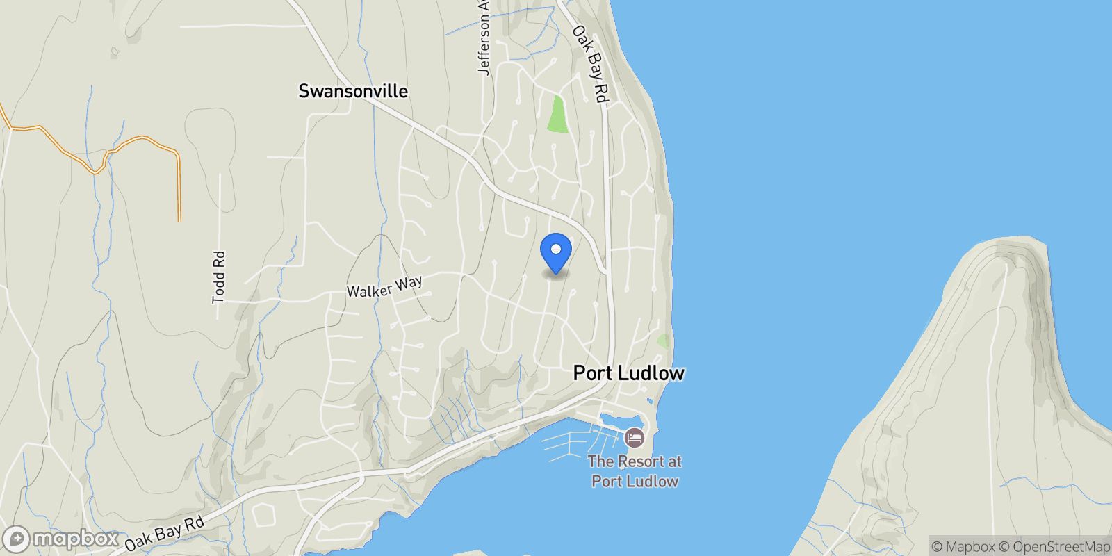 Map showing 110 Cressey Lane , Port Ludlow, WA 98365, Port Ludlow, Washington, United States.