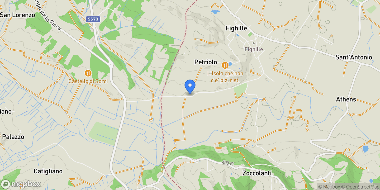 Map showing Vocabolo Ferraguzzo, Citerna, PG 06010, Umbria, Italy.