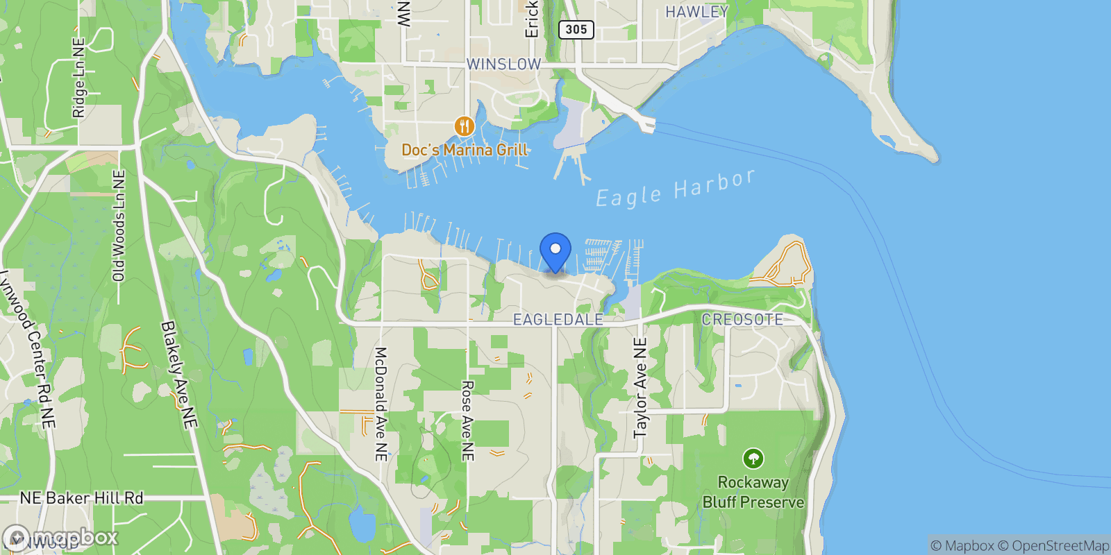 Map showing 9986 NE Ewing Street , Bainbridge Island, WA 98110, Bainbridge Island, Washington, United States.