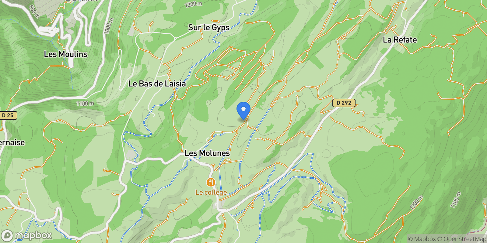 Map showing SEPTMONCEL LES MOLUNES, I 39310, Septmoncel Les Molunes, Bourgogne-Franche-Comté, France.