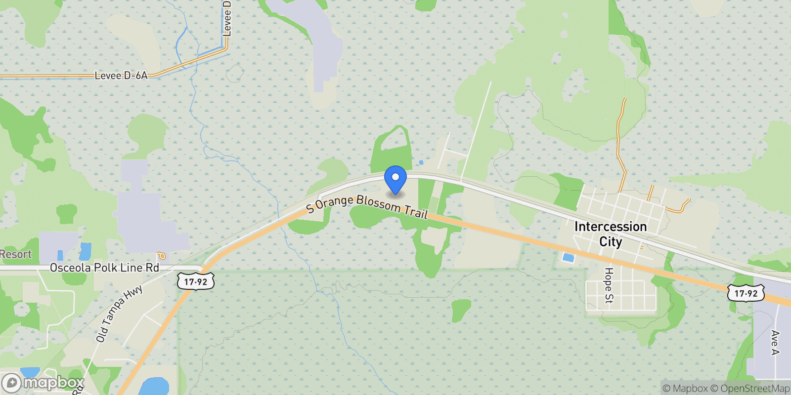 Map showing 6043 S ORANGE BLOSSOM TRAIL, Davenport, Florida, United States.