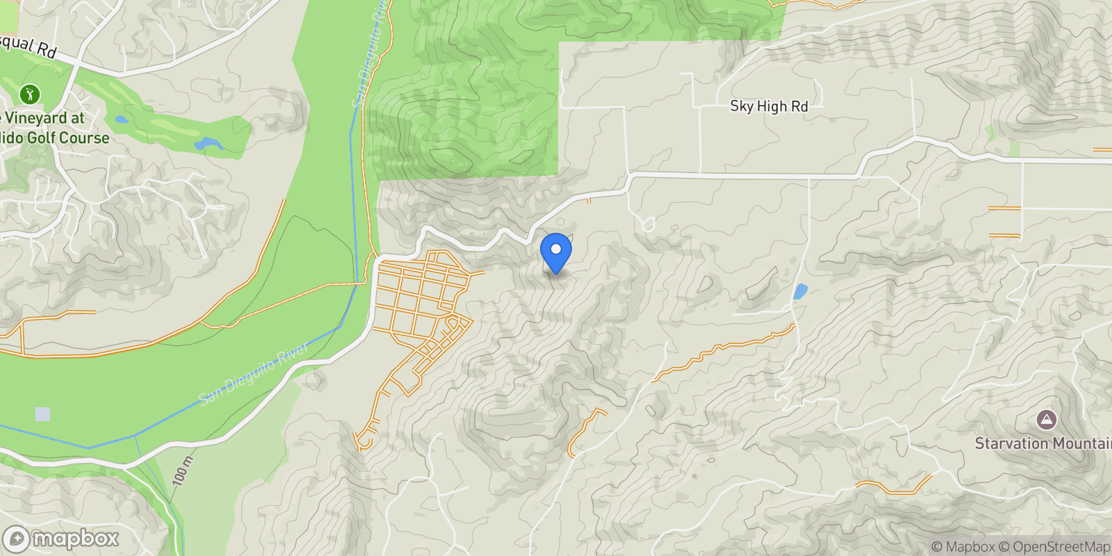 Map showing 14817 Highland Valley Road, Escondido, CA, 92025, USA, Escondido, California, United States.