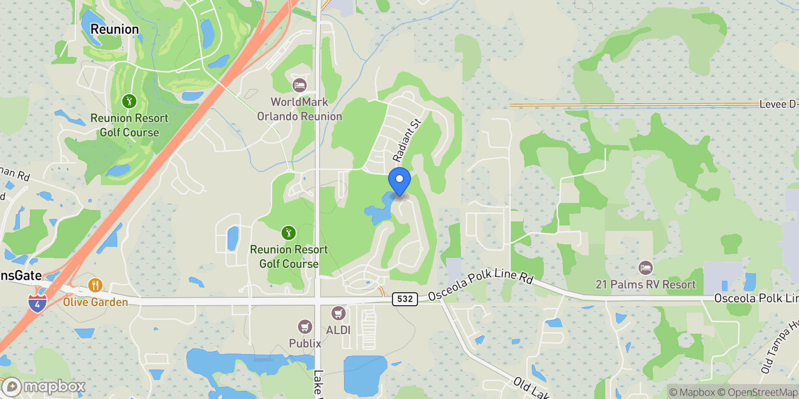 Map showing 1402 TITIAN COURT, Kissimmee, Florida, United States.