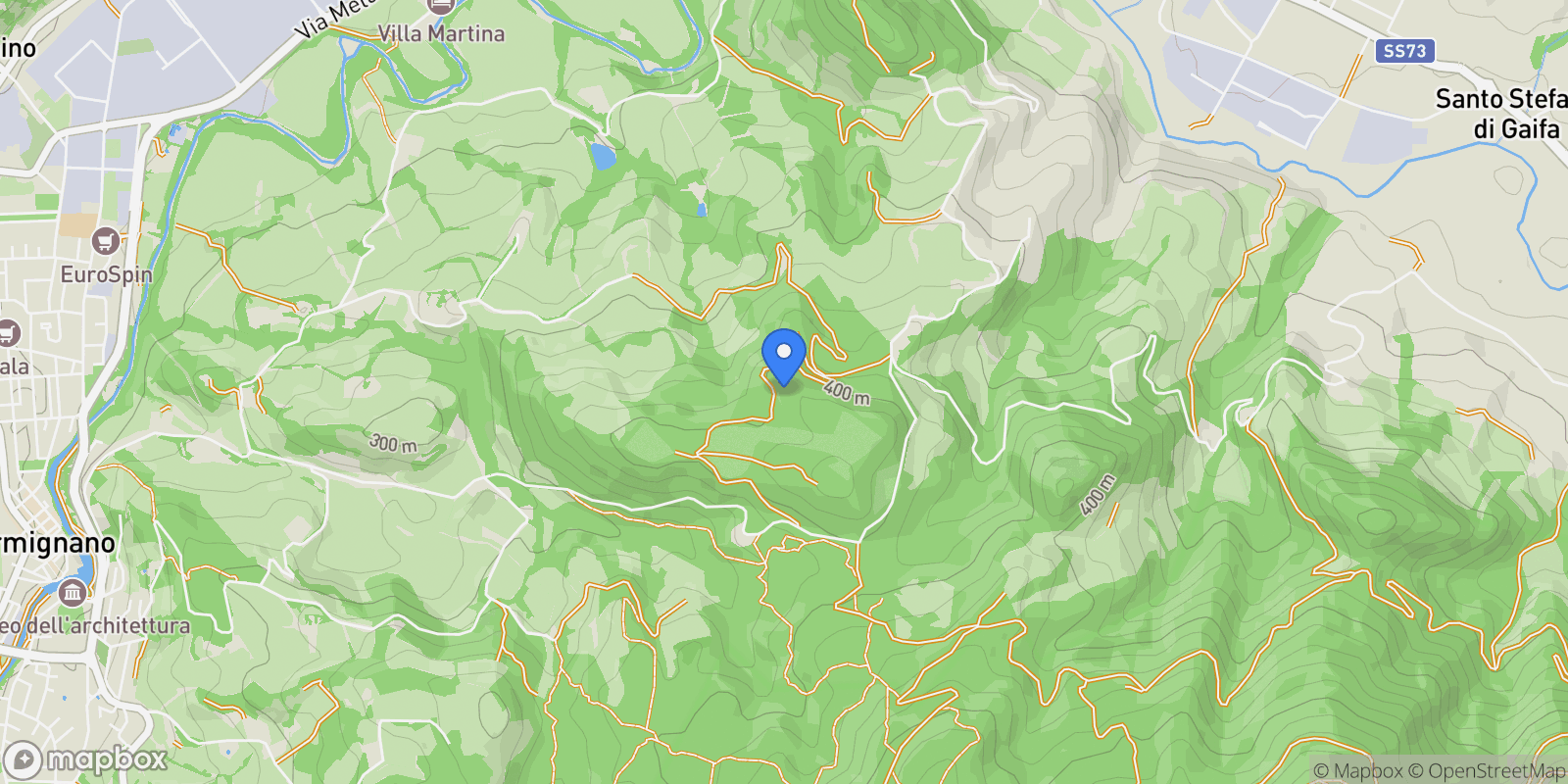 Map showing Ca' di Sopra, Fermignano, PU 61033, Marche, Italy.