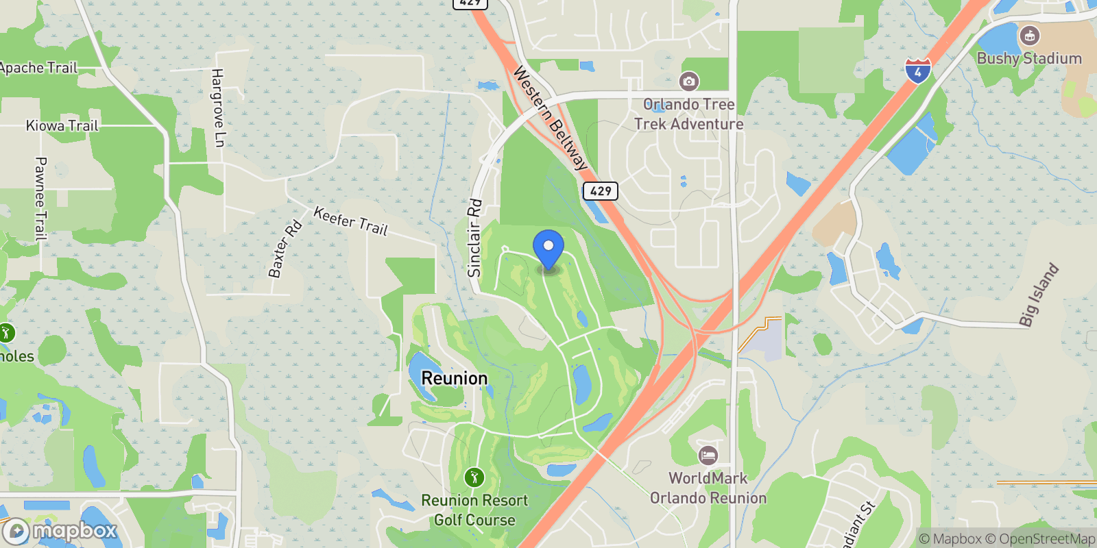 Map showing 415 MUIRFIELD LOOP, Kissimmee, Florida, United States.