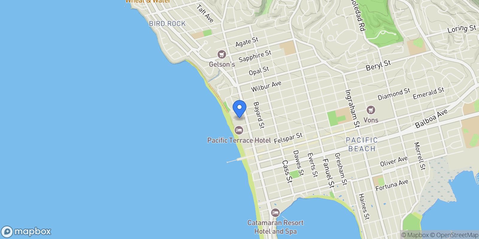 Map showing 4767 Ocean Boulevard, #203, San Diego, CA, 92109, USA, San Diego, California, United States.