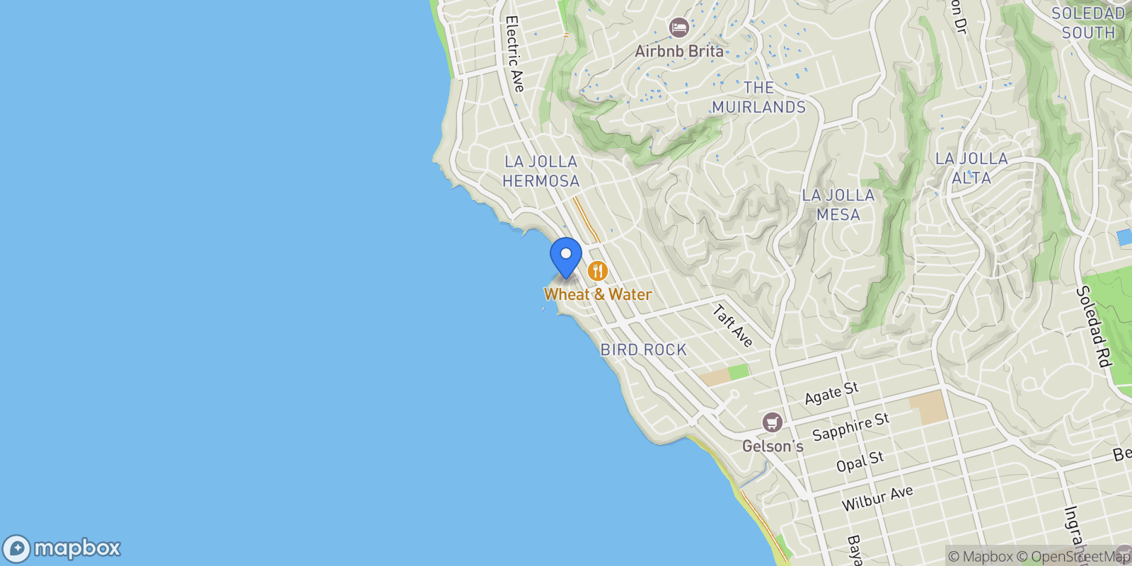 Map showing 5735 Dolphin Place, La Jolla, CA, 92037, USA, San Diego, California, United States.